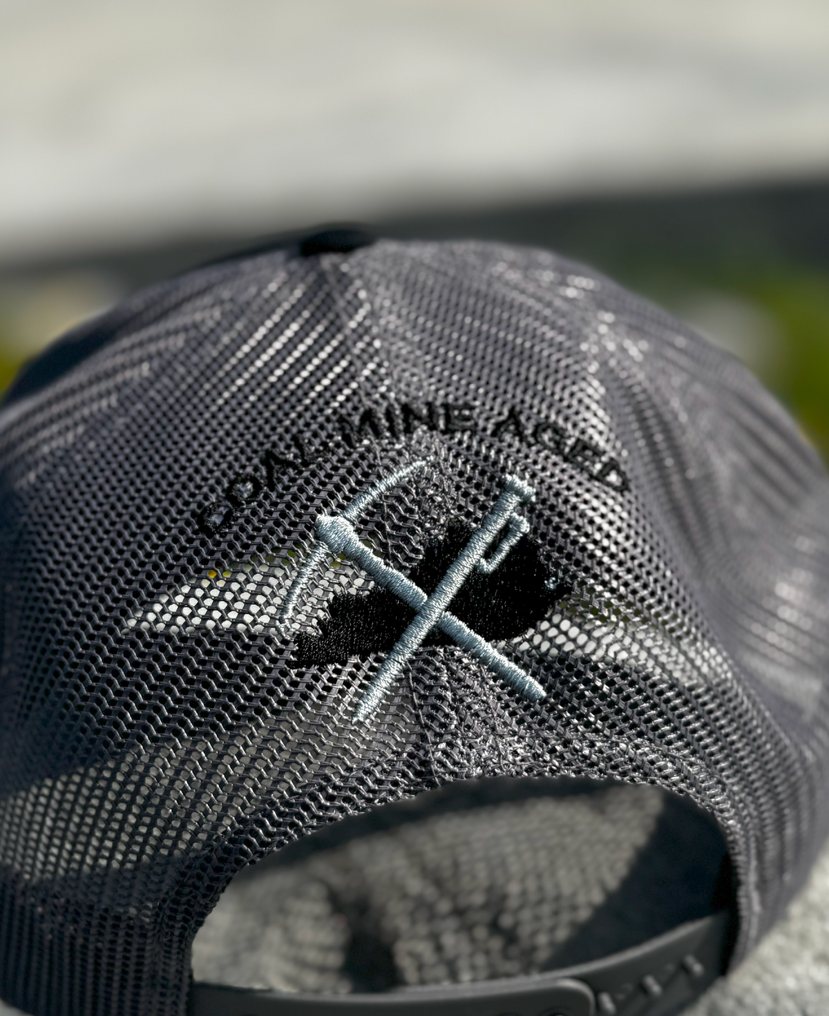 BWDC - Black/Charcoal Kentucky Leather Patch Richardson Hat