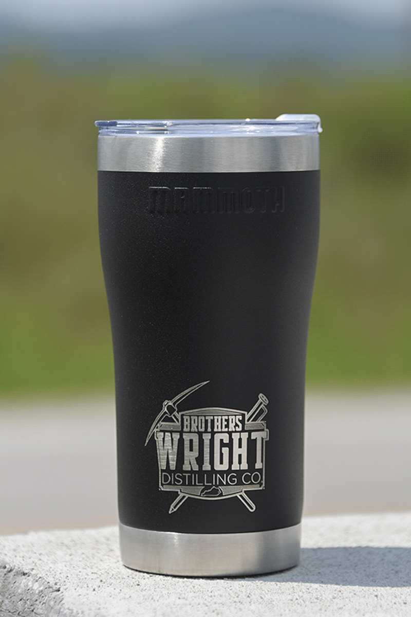 Brothers Wright Distilling Co. 20 oz Mammoth Rover Tumbler Black Pick & Thief Logo